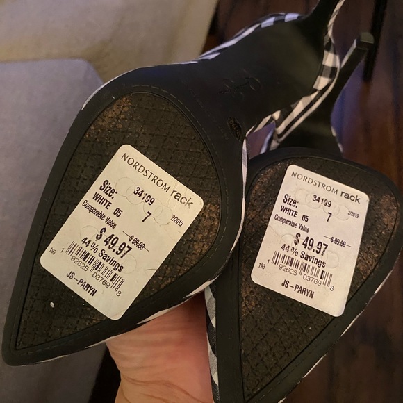 Jessica Simpson Gingham Black and White Heels - Picture 8 of 8